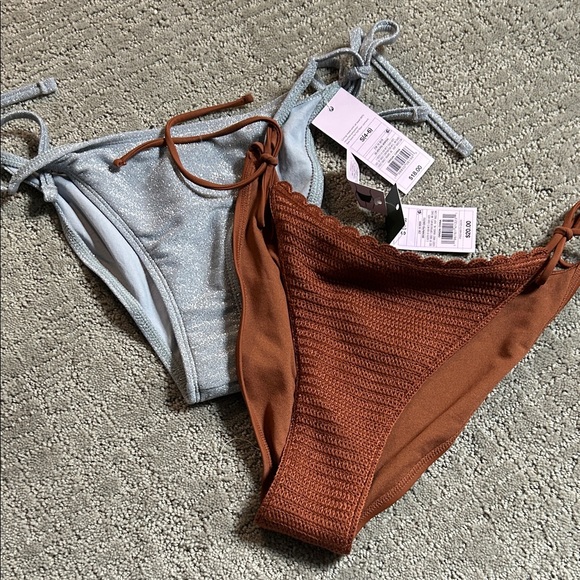 wild fable Other - NWT Wild Fable Silver‎ and Brown Bikini Bottoms